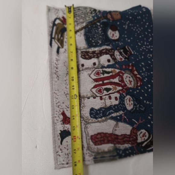 8 Vintage Snowman Tapestry Placemats 12 X 18" - Picture 4 of 4